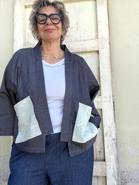 Kimono lino e cotone