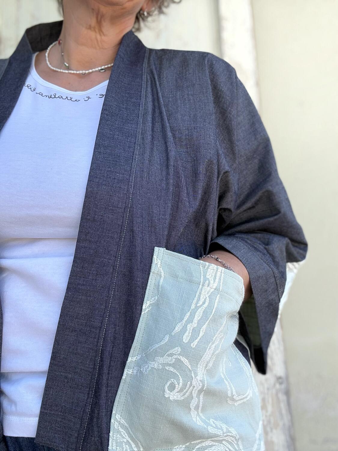 Kimono lino e cotone 