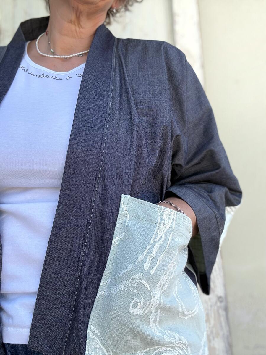 Kimono lino e cotone 