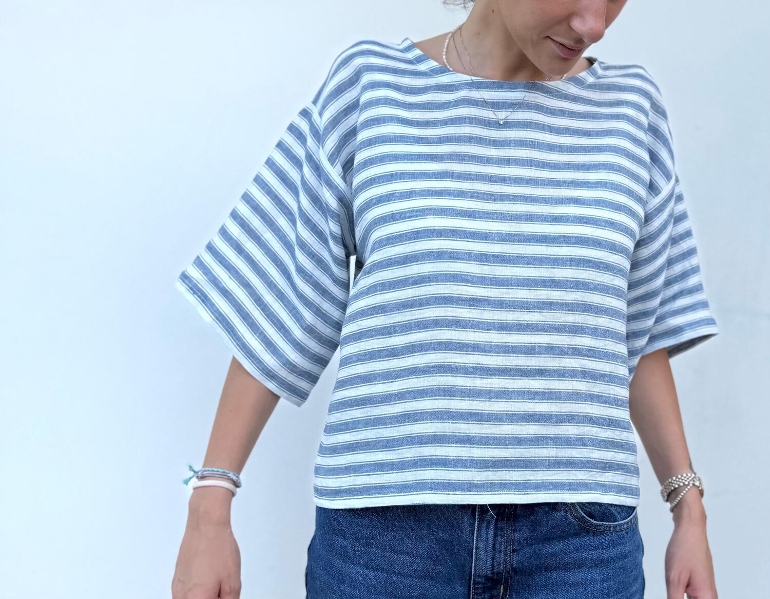 Camicia righe azzurre 