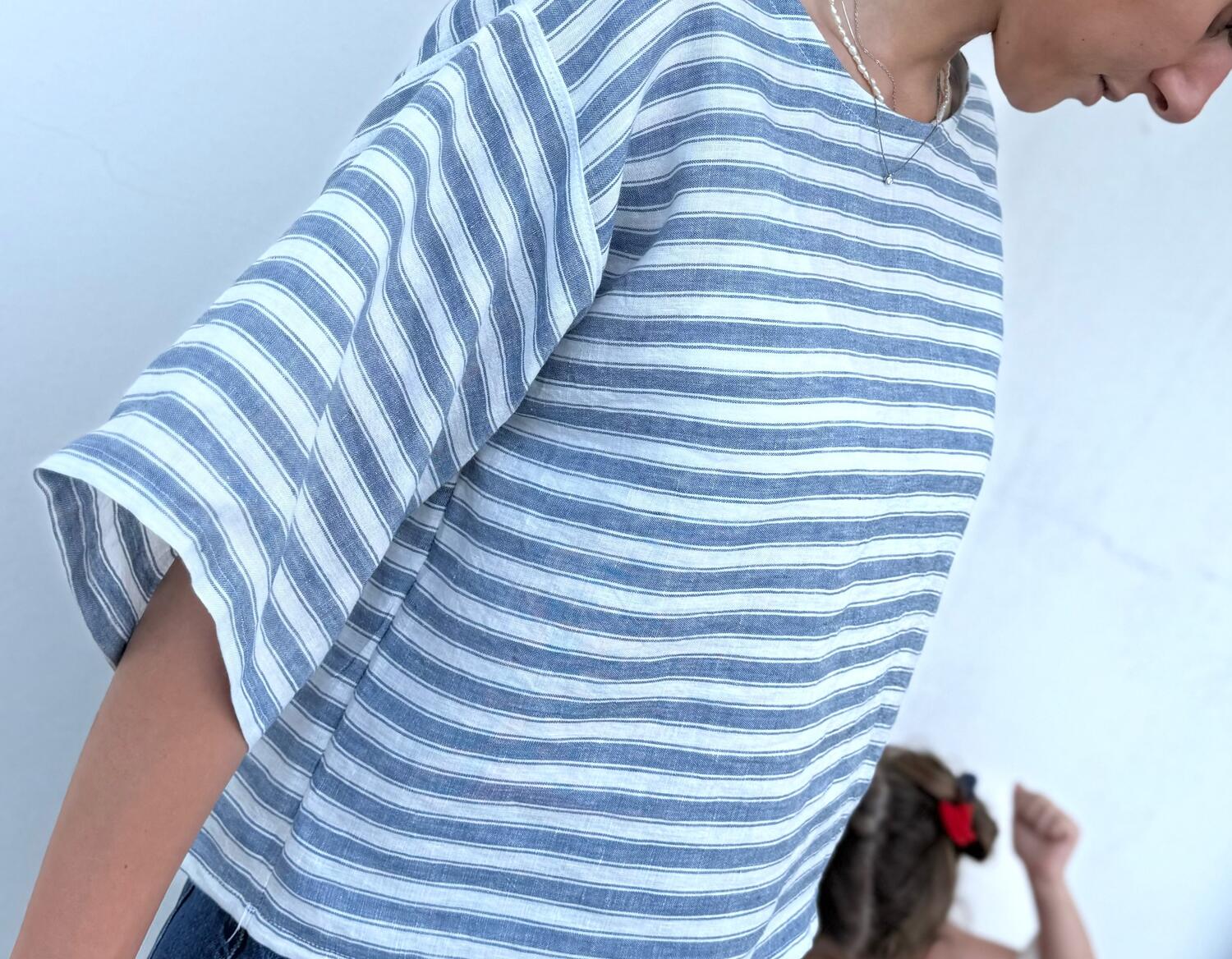 Camicia righe azzurre 