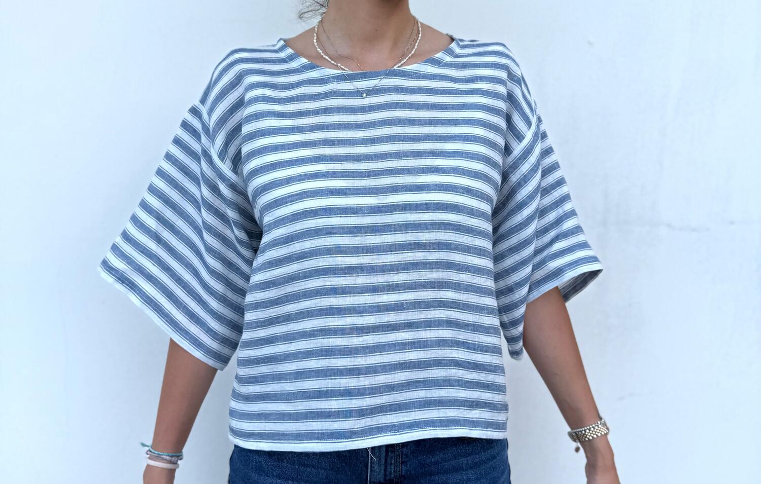 Camicia righe azzurre 