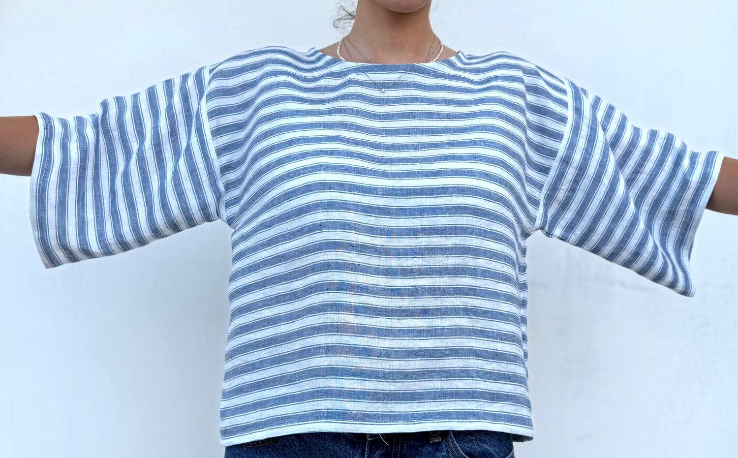 Camicia righe azzurre 