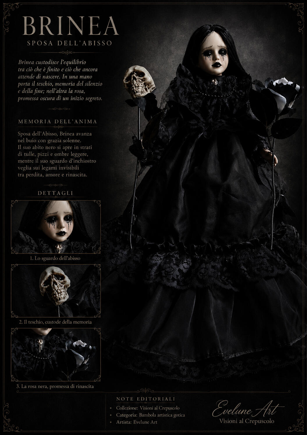 Brinea Sposa dell'Abisso Bambola Gotica