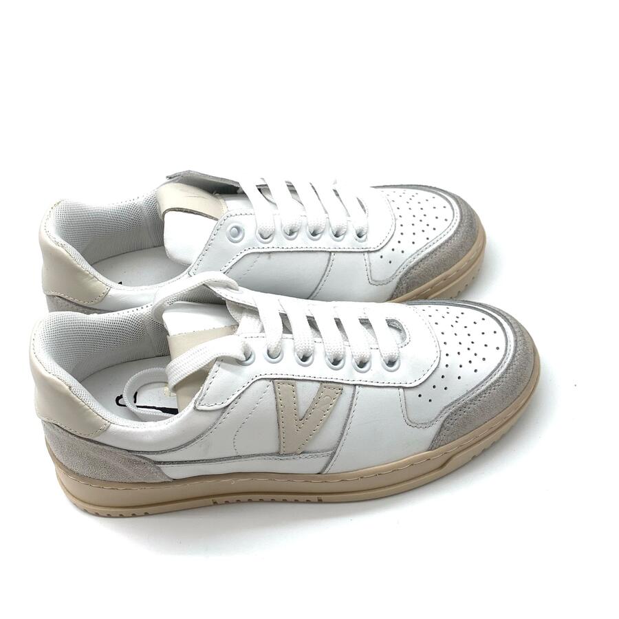 V2 Sneakers in vitello bianco latte