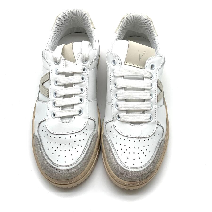 V2 Sneakers in vitello bianco latte