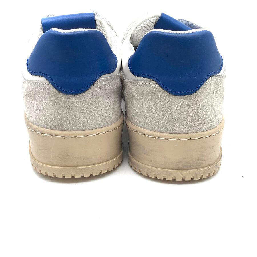 V2 Sneakers in vitello bianco/blu