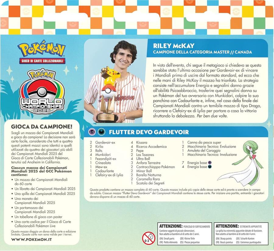 Pokémon: mazzo dei Campionati Mondiali 2025 del GCC Pokémon (Riley McKay), Edizione in Italiano