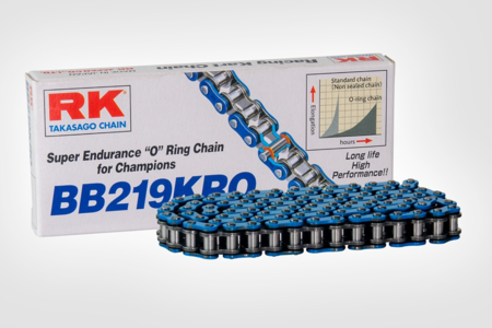CATENA RK O-RING👉colore BLU 👈BB219KRO per KART MONOMARCIA