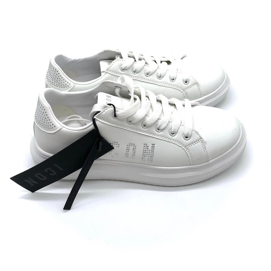 Icon wht/ silver strass 