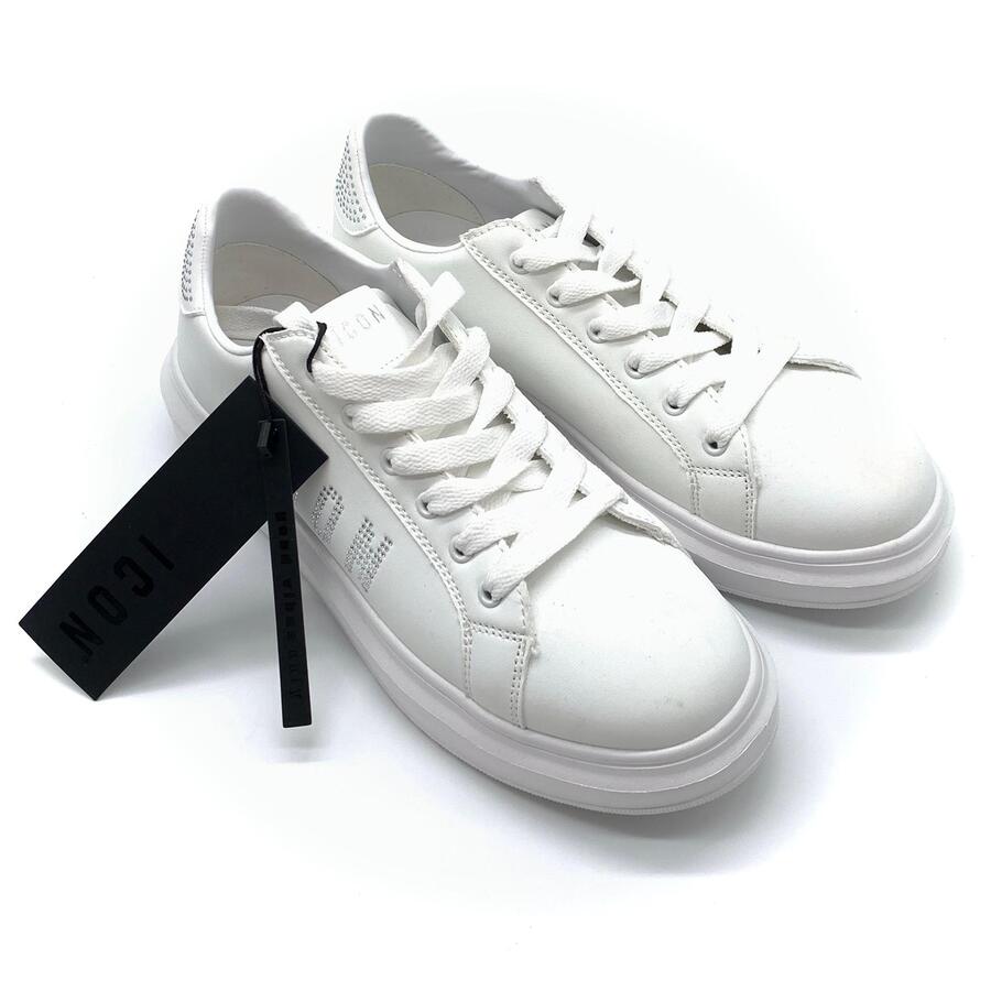 Icon wht/ silver strass 
