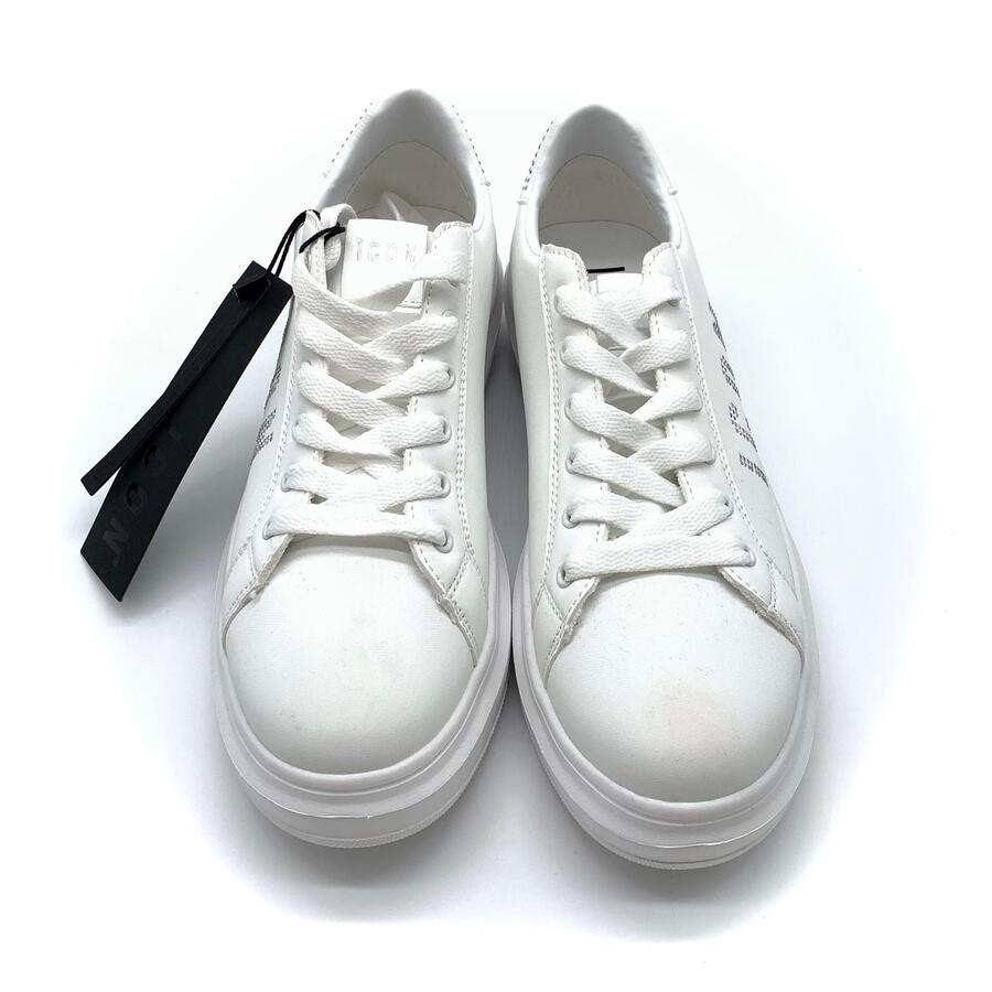 Icon wht/ silver strass 