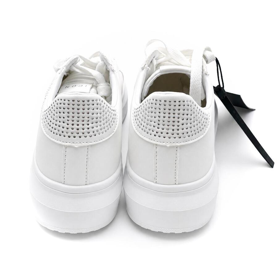Icon wht/ silver strass 