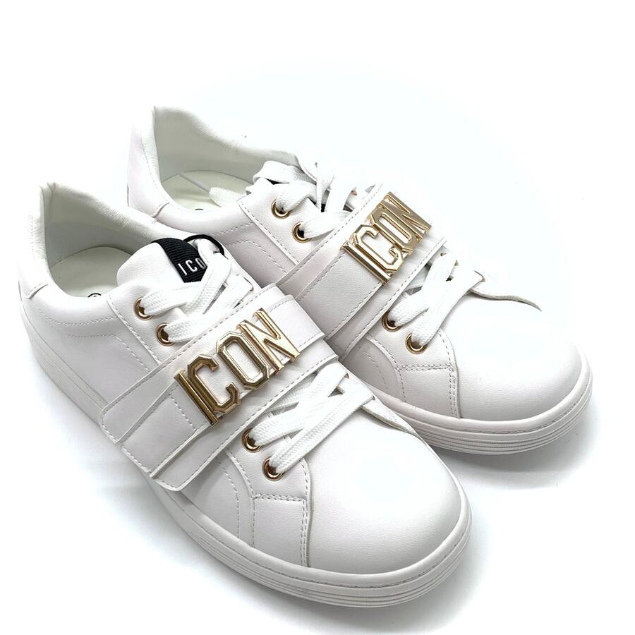 Icon sneaker wht/ gold