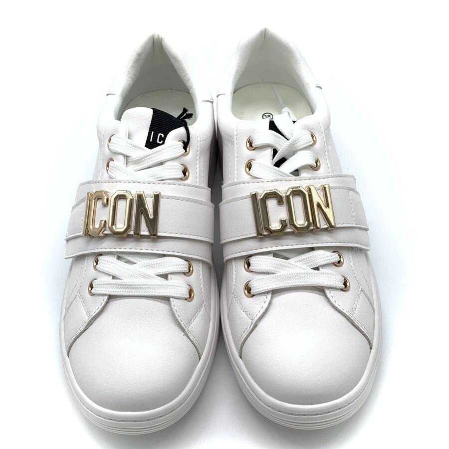 Icon sneaker wht/ gold