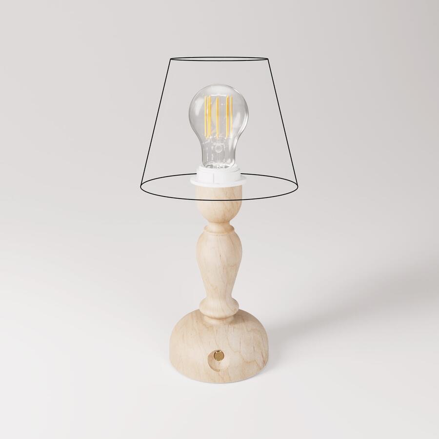 Lampada ricaricabile Cabless14 per paralume