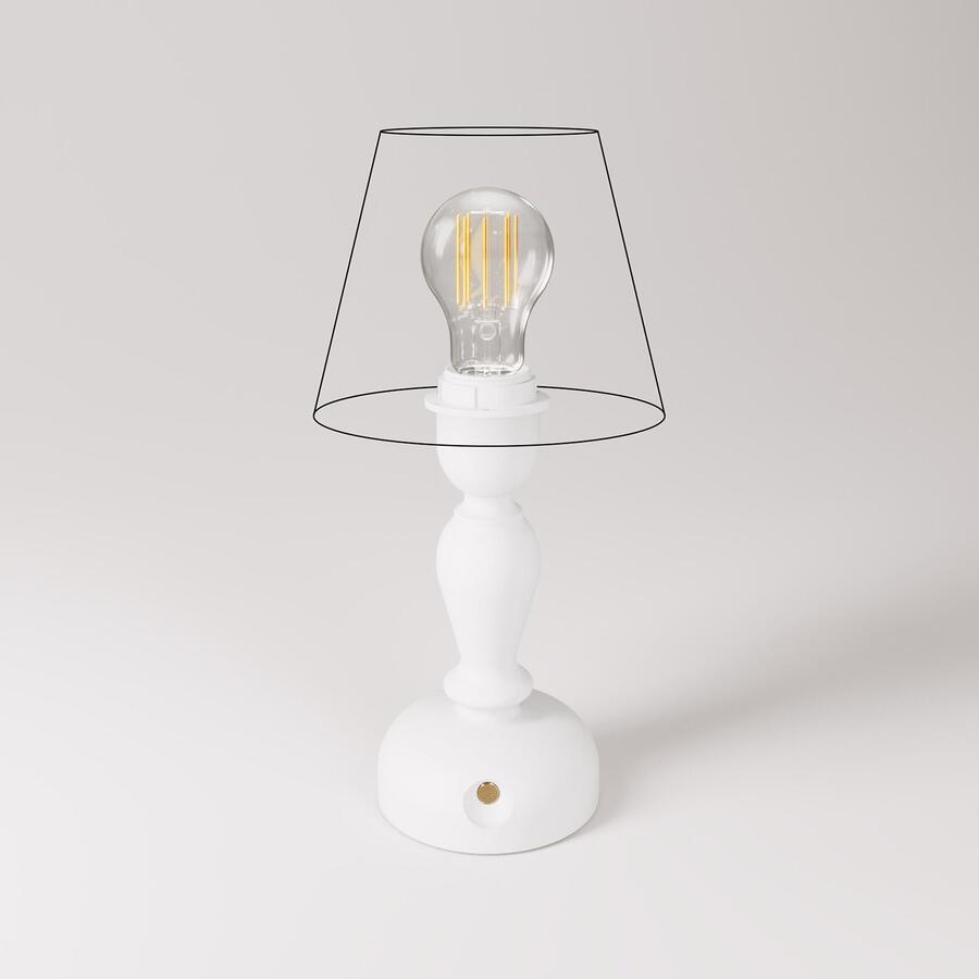 Lampada ricaricabile Cabless14 per paralume
