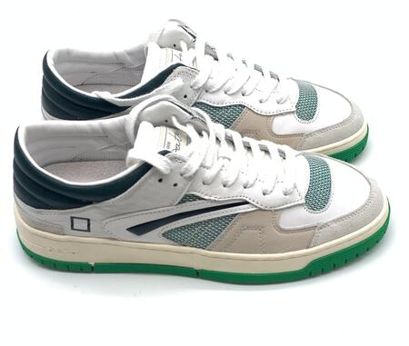 D.A.T.E Sneakers Torneo Collar Net White-Green 