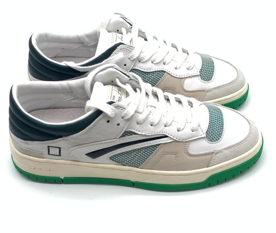 D.A.T.E Sneakers Torneo Collar Net White-Green 