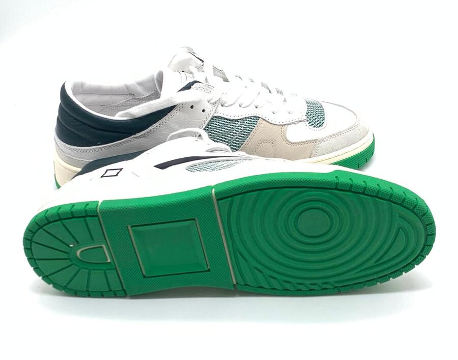 D.A.T.E Sneakers Torneo Collar Net White-Green 