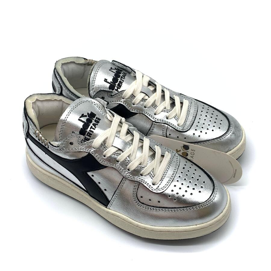 Diadora mi basket Row silver Used w