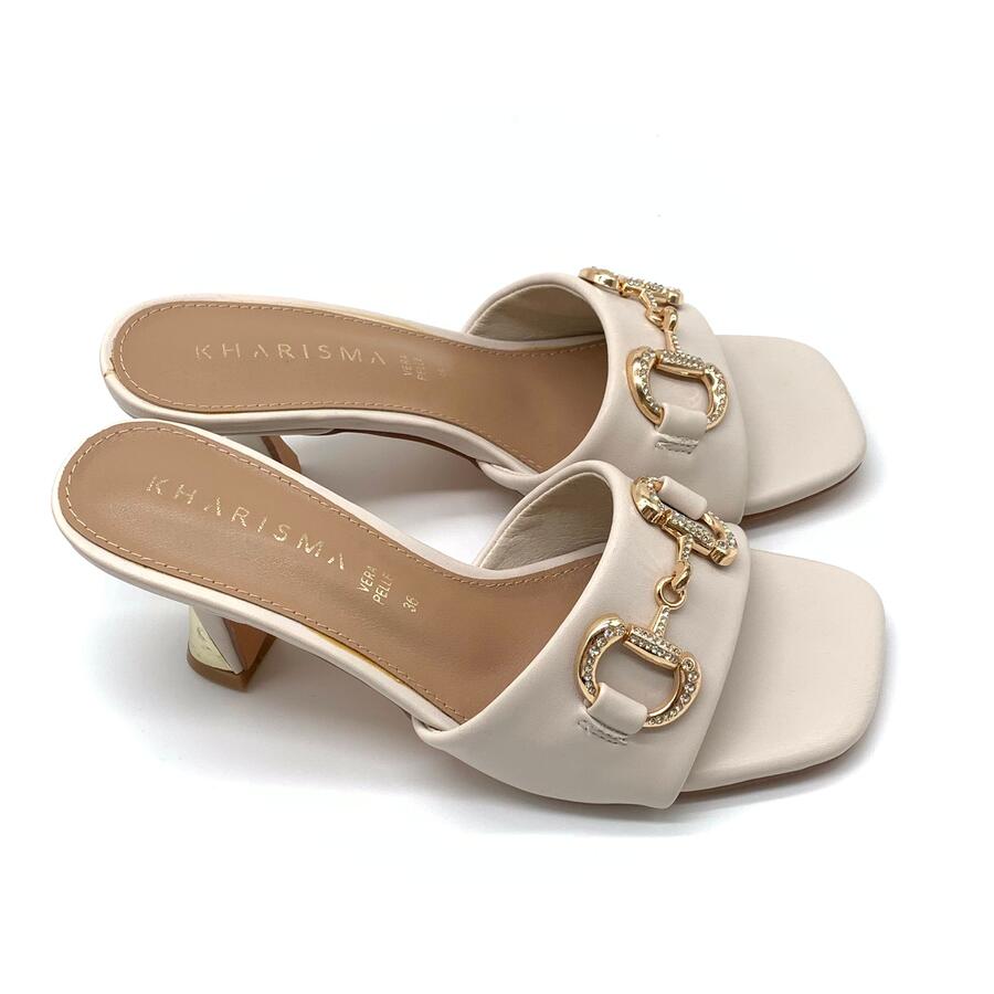 Kharisma sandalo con morsetto oro e strass