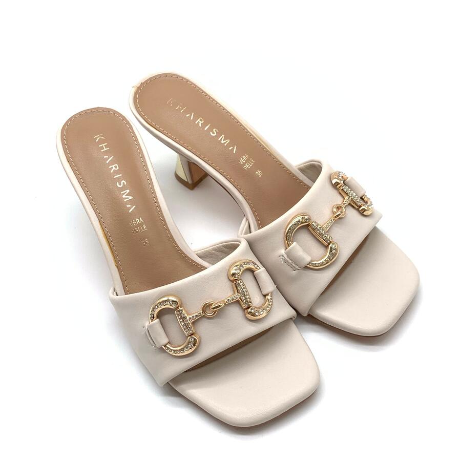 Kharisma sandalo con morsetto oro e strass