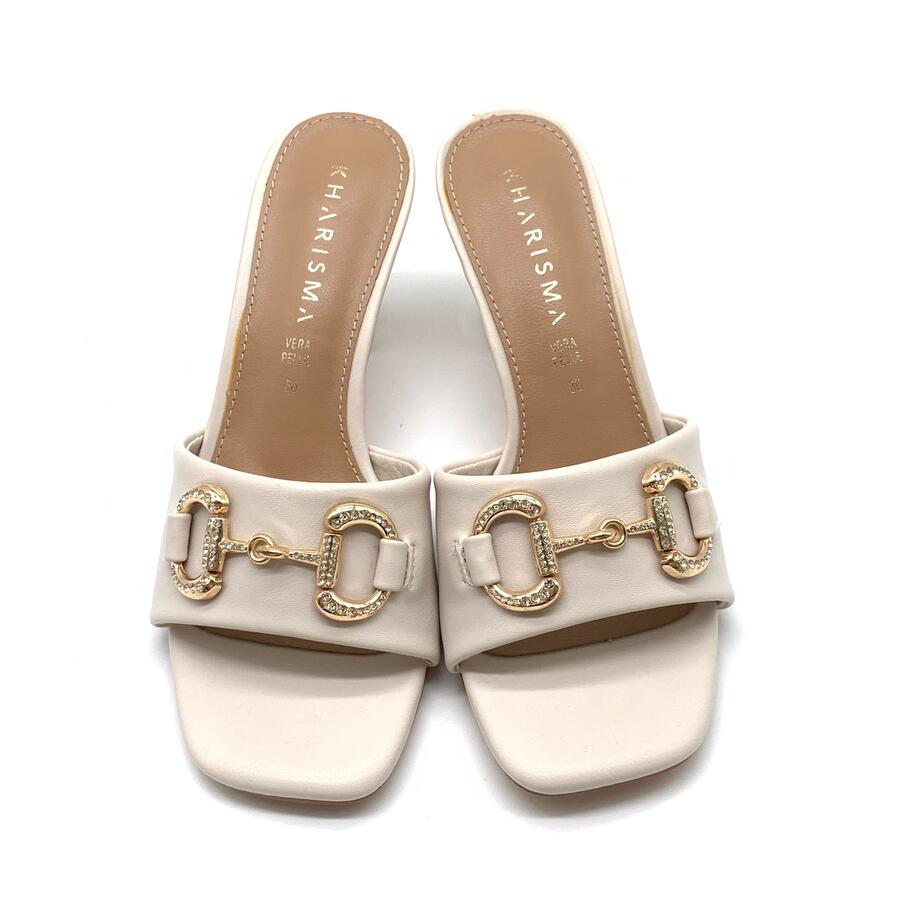 Kharisma sandalo con morsetto oro e strass