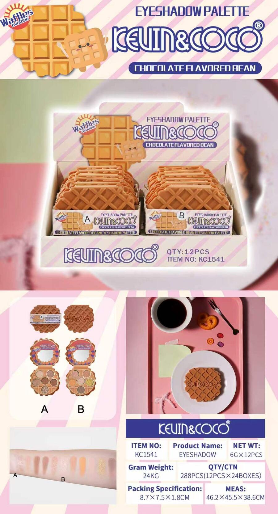 KEVIN & COCO EYESHADOW PALETTE [Conf. da 12 pezzi]