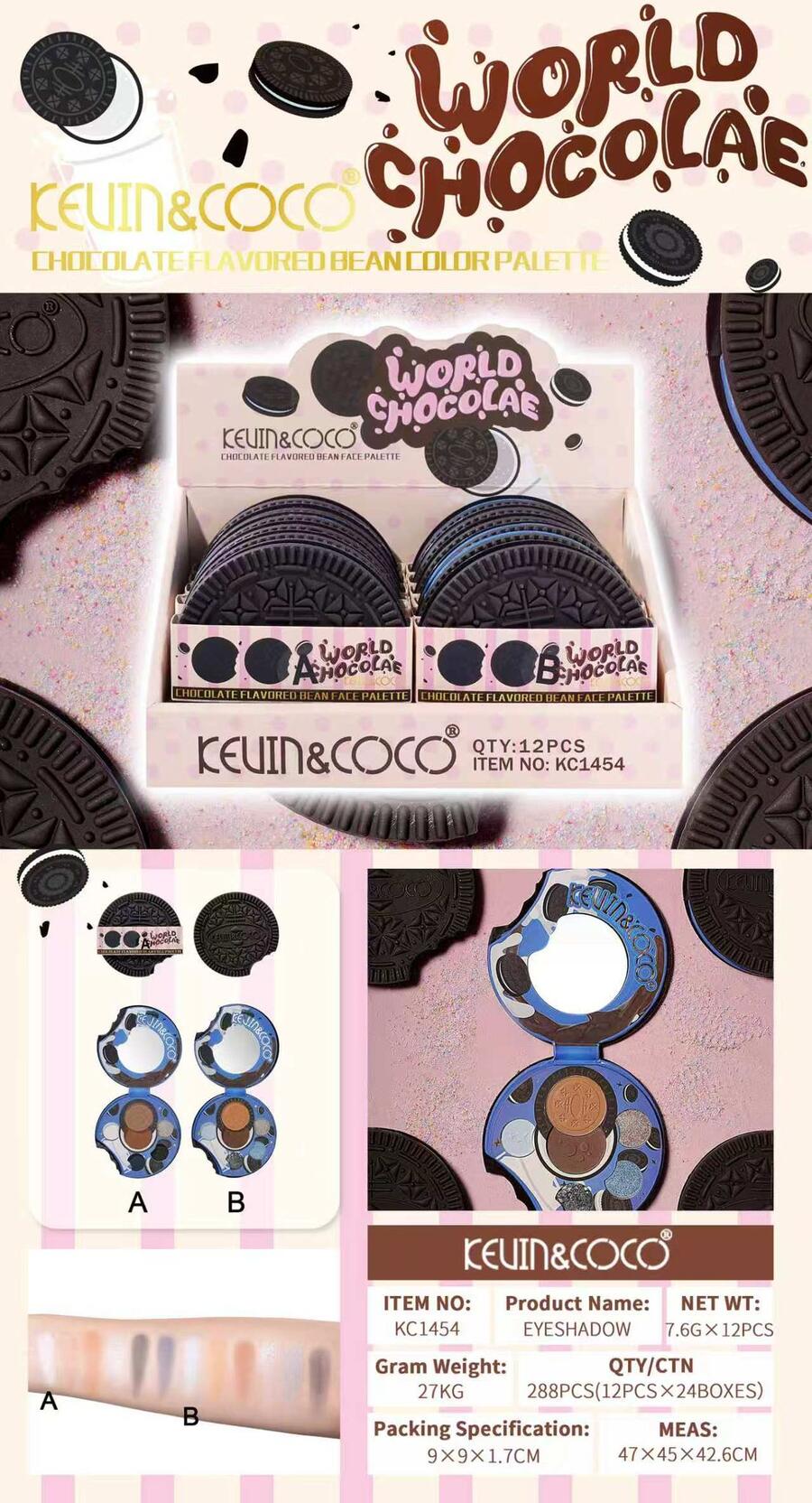 KEVIN & COCO WORLD CHOCOLATE EYESHADOW [Conf. da 12 pezzi]