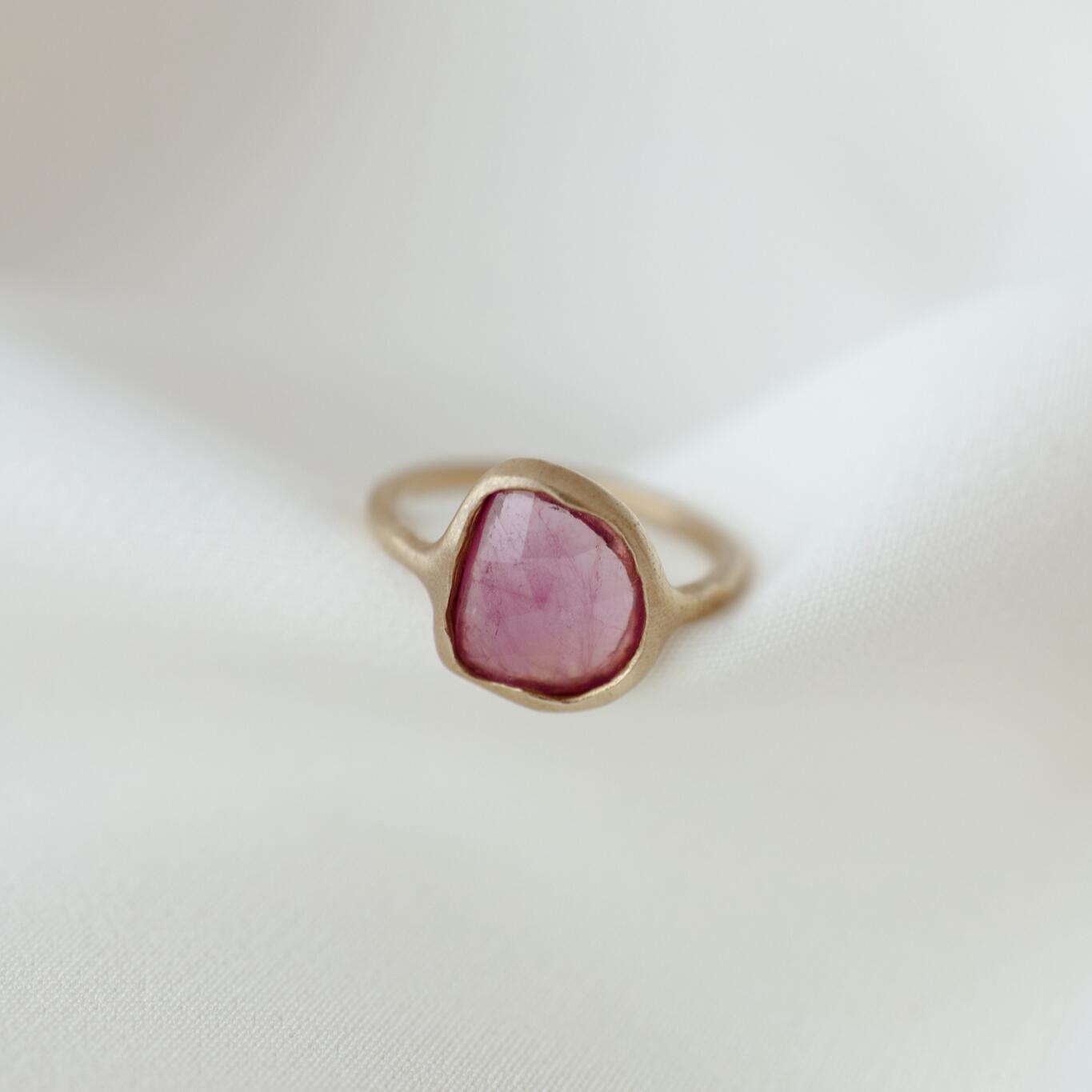 Anello con zaffiro rosa misura 13