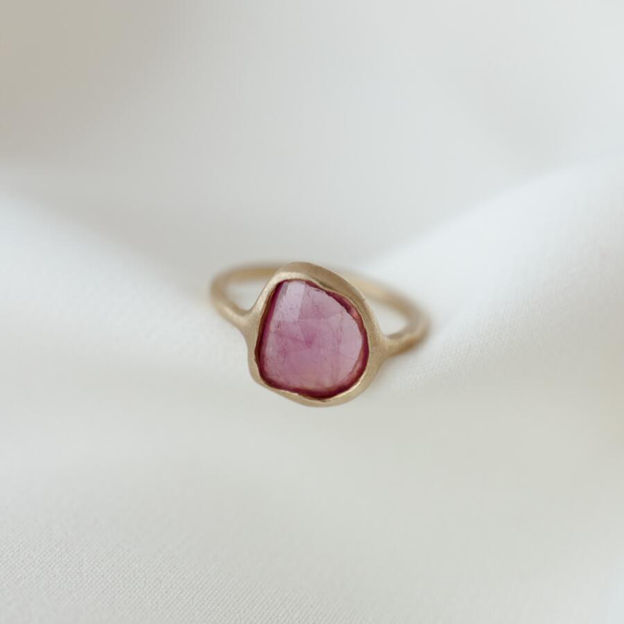 Anello con zaffiro rosa misura 13