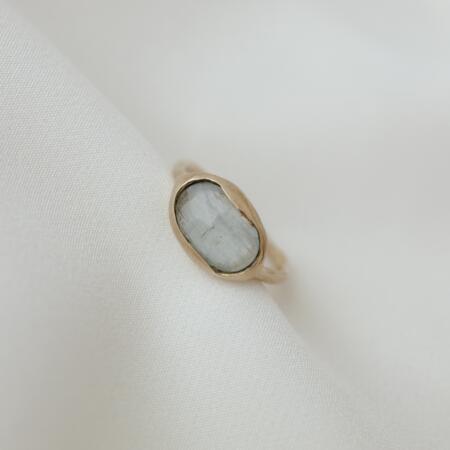 Anello con acquamarina misura 16