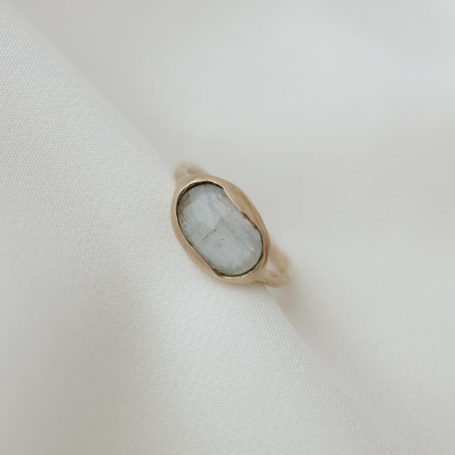 Anello con acquamarina misura 16