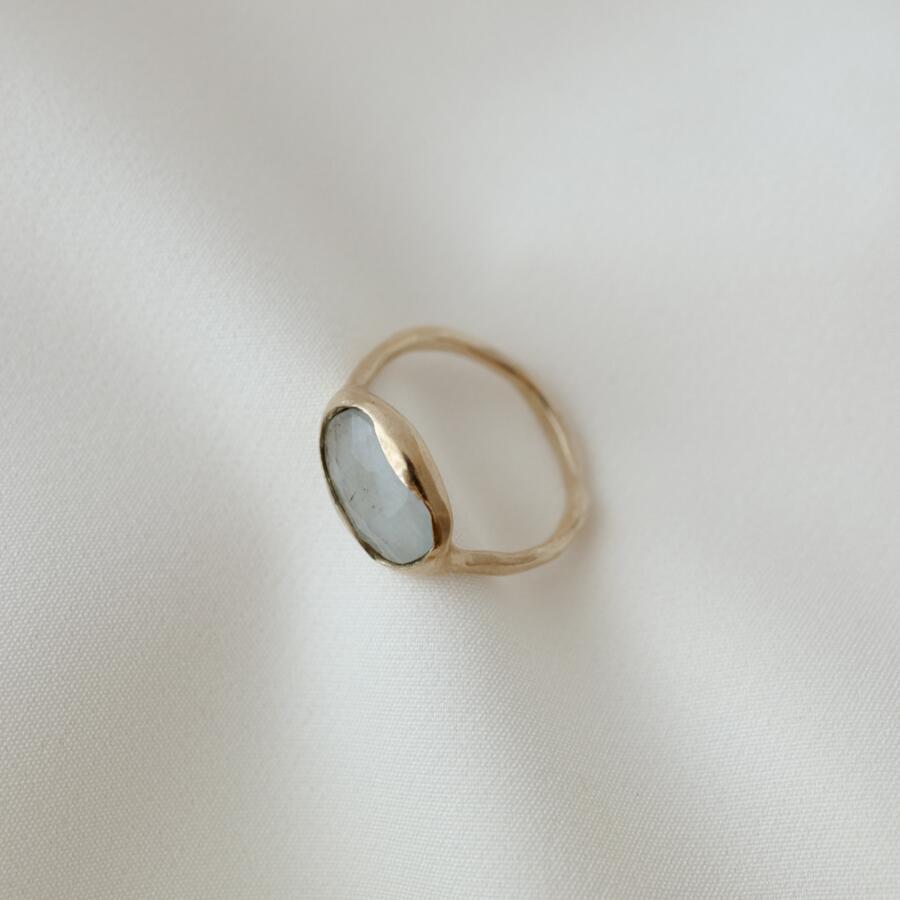 Anello con acquamarina misura 16