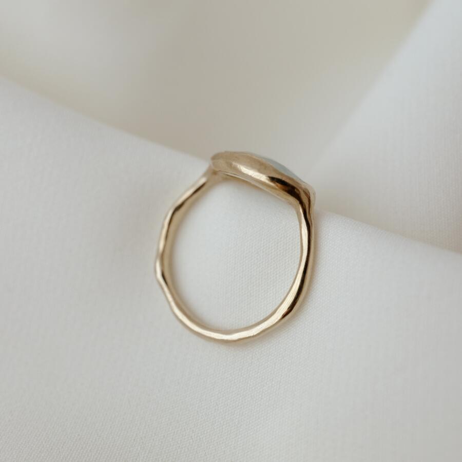 Anello con acquamarina misura 16