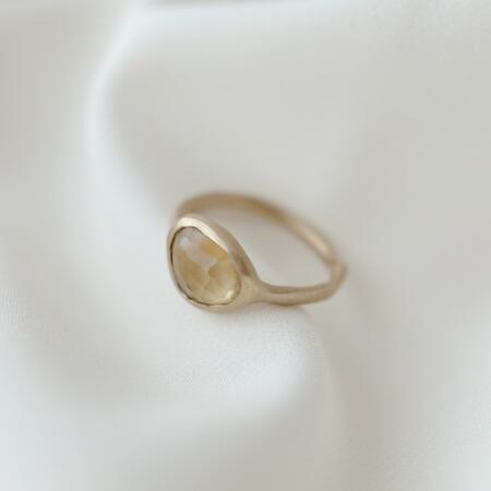 Anello con quarzo citrino misura 15