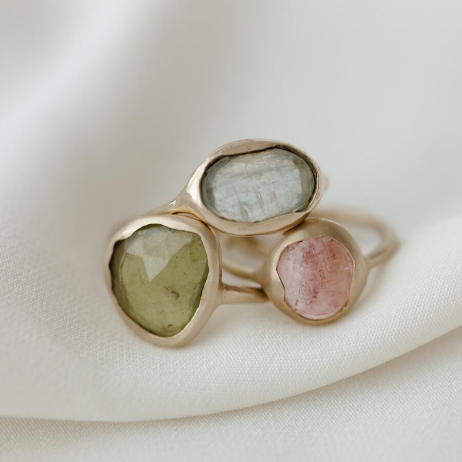Anello con acquamarina misura 16