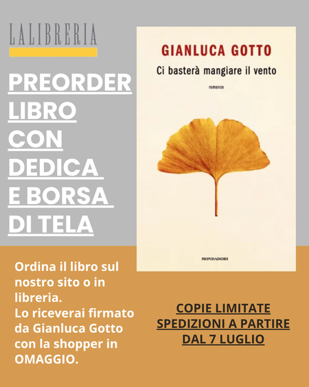 CI BASTERÀ MANGIARE IL VENTO – COPIA CON DEDICA E SHOPPER IN OMAGGIO