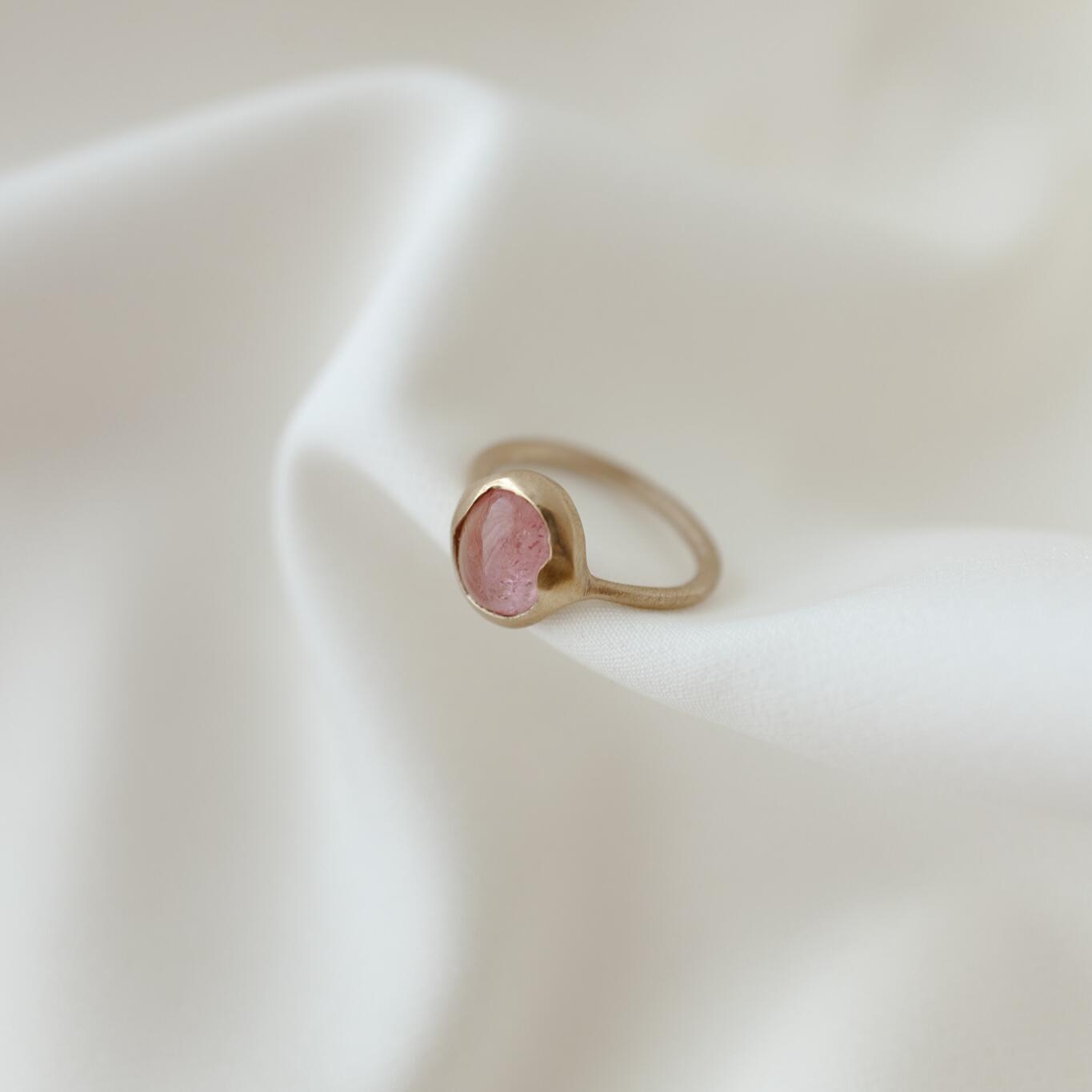 Anello con tormalina rosa misura 12