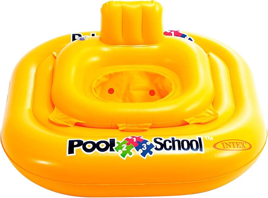 Intex 56587EU - Salvagente Mutandina Pool School Quadrato, Vinile, Giallo, 79x79 cm