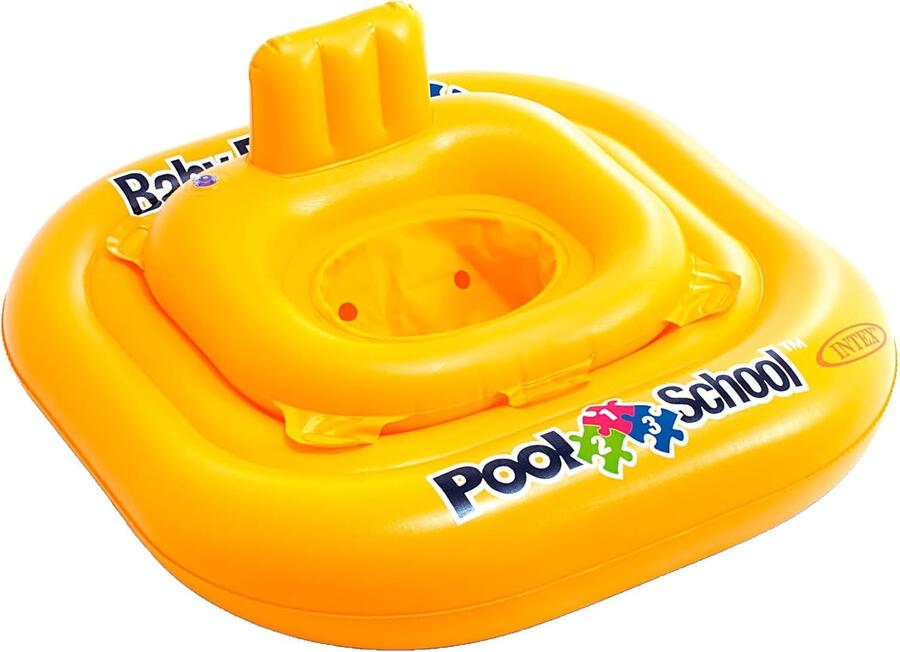 Intex 56587EU - Salvagente Mutandina Pool School Quadrato, Vinile, Giallo, 79x79 cm