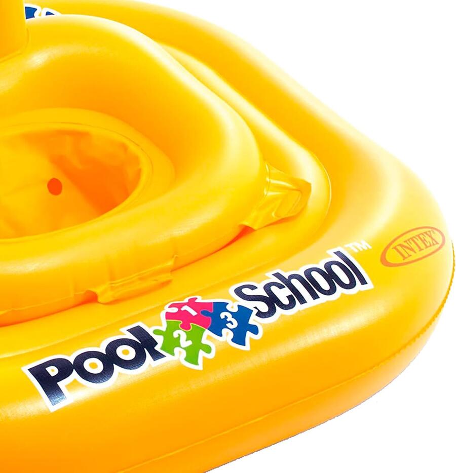 Intex 56587EU - Salvagente Mutandina Pool School Quadrato, Vinile, Giallo, 79x79 cm