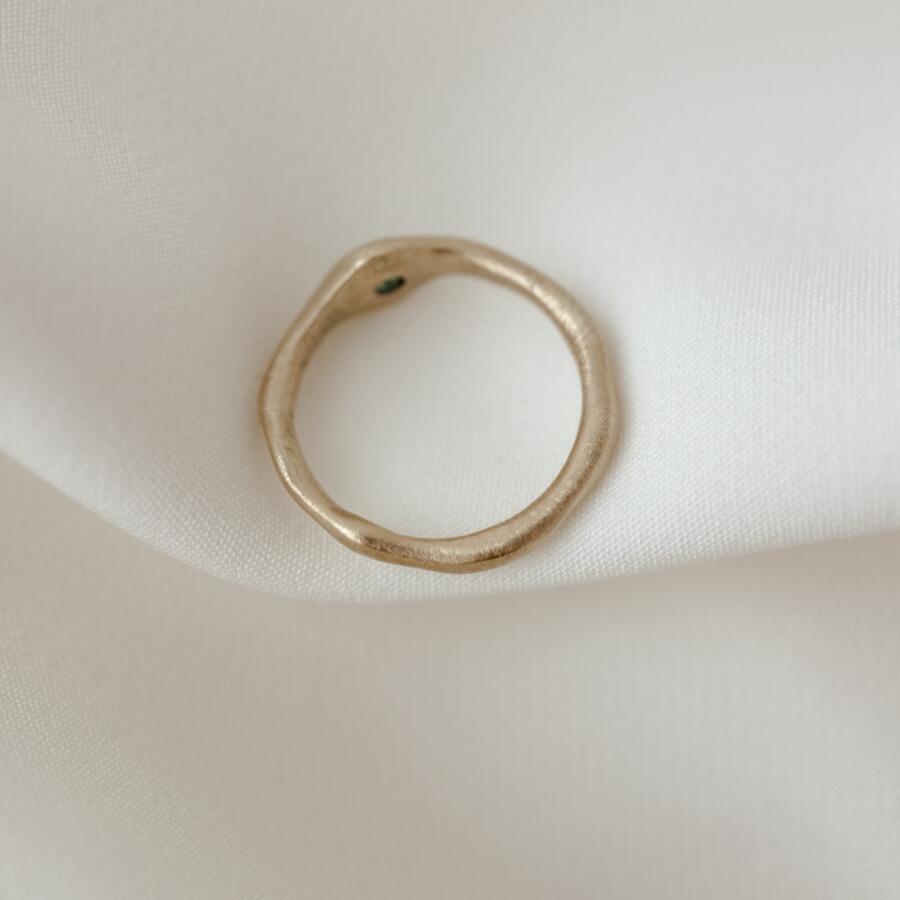 Anello con tormalina verde acqua misura 11