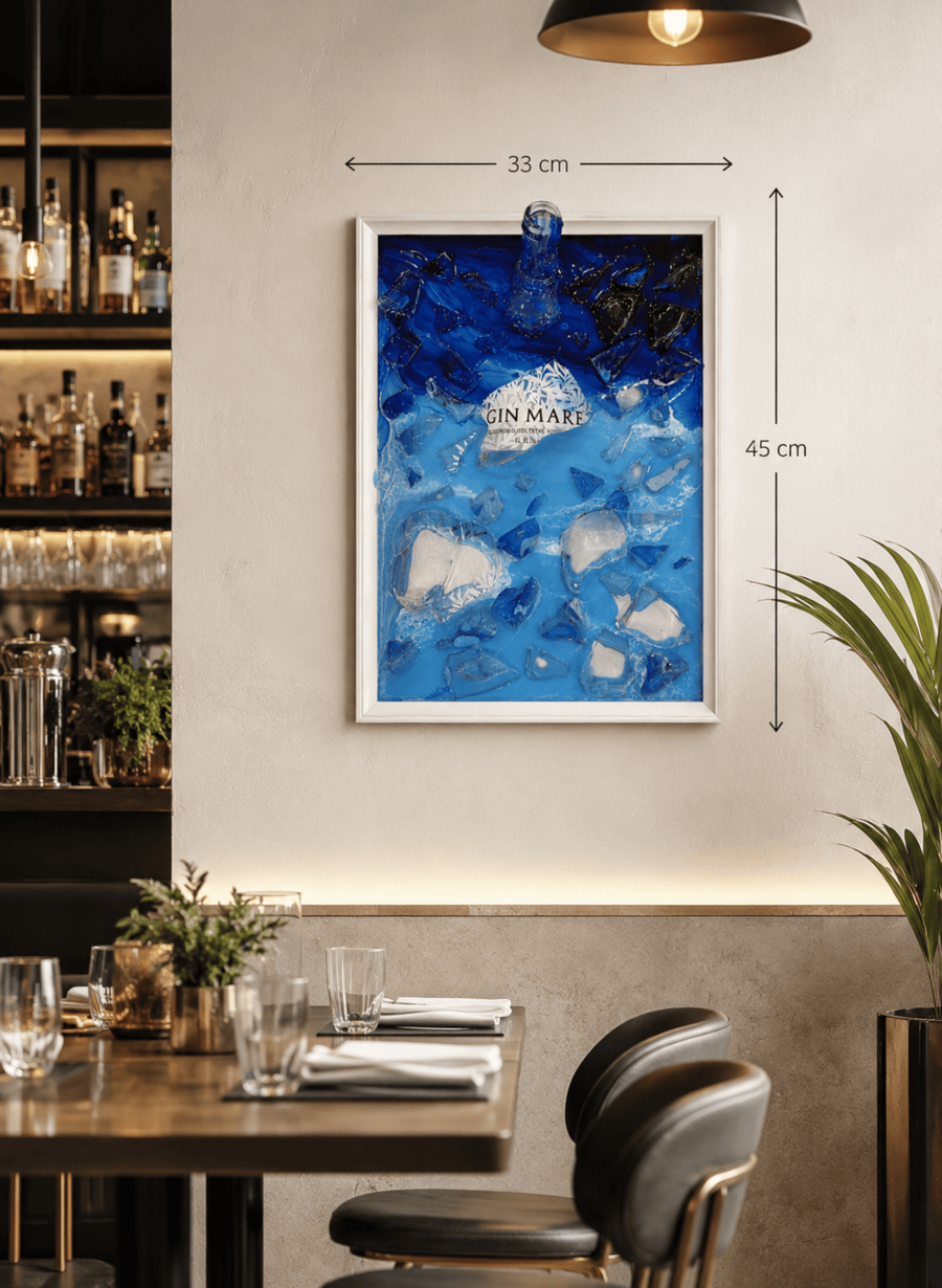 Quadro “Gin Mare” – Creazione Artigianale in Resina