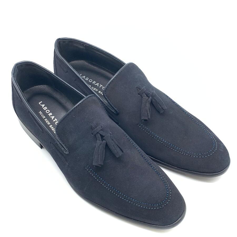 Laboratori 04 mocassino con nappa blu