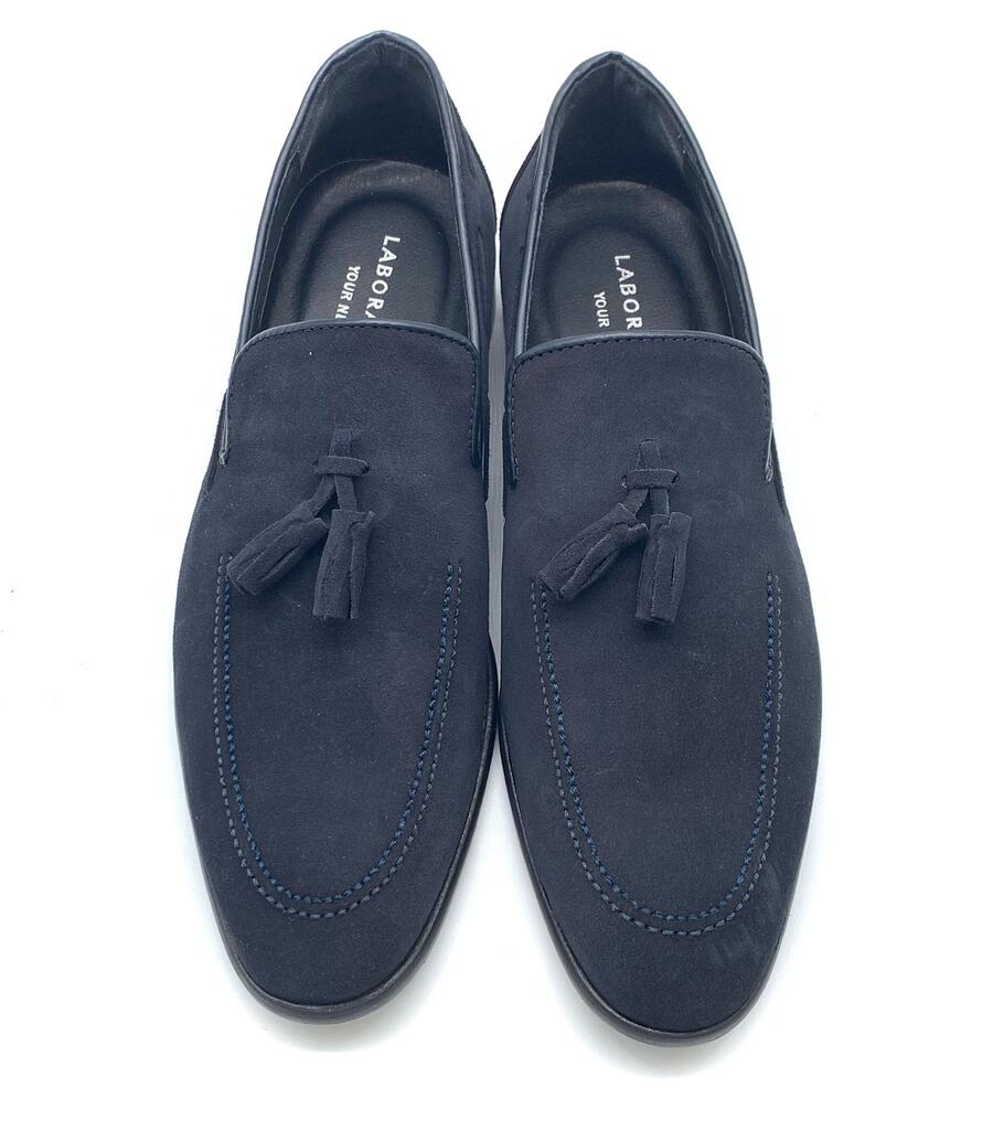 Laboratori 04 mocassino con nappa blu