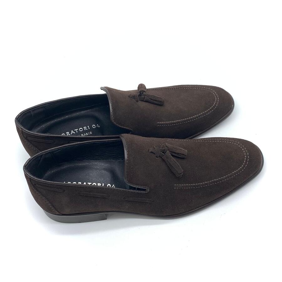 Laboratori 04 mocassino con nappa marrone