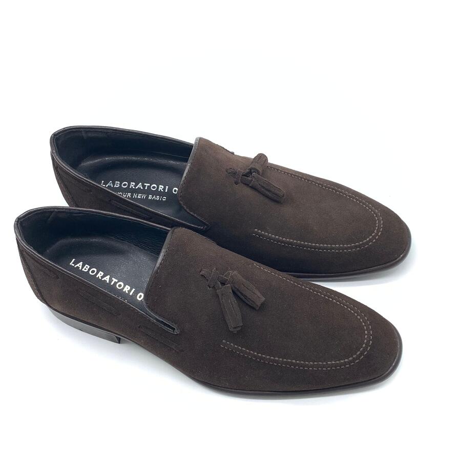 Laboratori 04 mocassino con nappa marrone