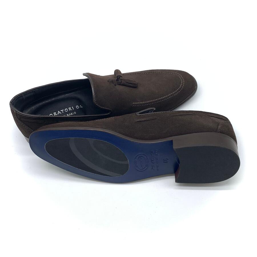 Laboratori 04 mocassino con nappa marrone